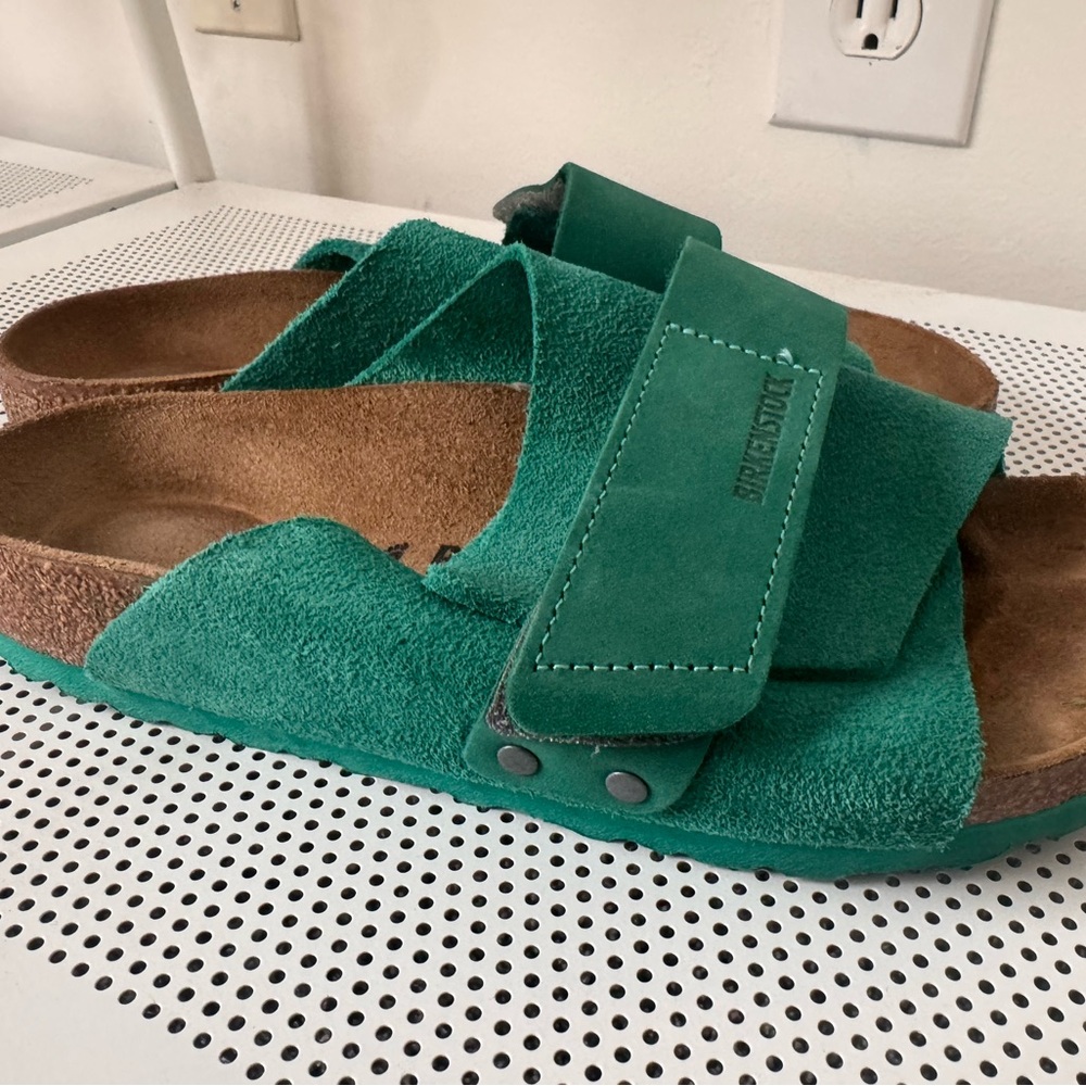 Birkenstock Oita Teal Suede Slip-Ons